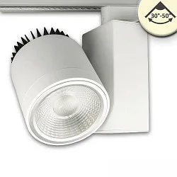 Projecteur triphasé FOCUS ADJUST 36W pivotant, rotatif, contrôlable par DALI, focalisable IP20, blanche gradable