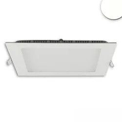 Downlight angulaire, plat, réduction de l'éblouissement IP42, blanche gradable