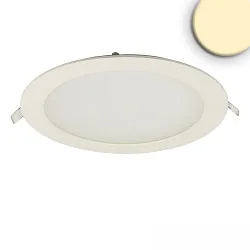 Downlight plat, rond, réduction de l'éblouissement IP42, blanche gradable