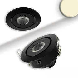 recessed luminaire MINI AMP, black dimmable 2,8W 290lm 3000K