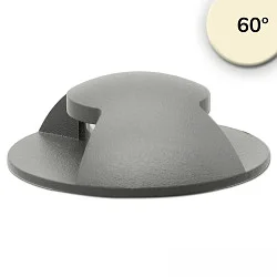 Projecteur encastré 2SIDE 60MM 60° 2 voies, rond IP67, gris, noir 