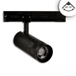 Projecteur triphasé focalisable IP20, noir  gradable