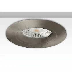 Cadre de montage GU10/MR16 rond, avec douille, aluminium brossé