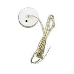 canopy round, 3-pole, white