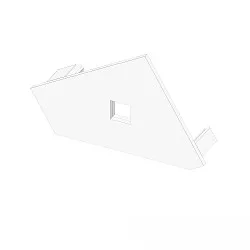 Embout EC111L (CORNER18) gauche, lot de 1, avec trou pour câble, blanche