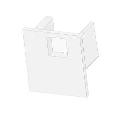 Embout EC221 UP10 avec trou pour câble, blanche