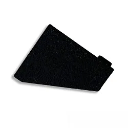 Embout EC110R (CORNER18) droite, lot de 1, fermé, noir