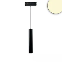 Lumière à suspension sur rail TRACK48 PIPE 7W PENDULUM ON-OFF Bas, UGR < 19, commutable IP20, noir mat 