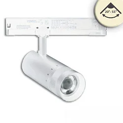 Projecteur triphasé 24W - 20°-55° (DALI) rigide, contrôlable par DALI, focalisable IP20, gradable