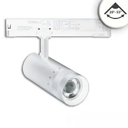 Projecteur triphasé 24W - 20°-55° (DALI) rigide, contrôlable par DALI, focalisable IP20, gradable