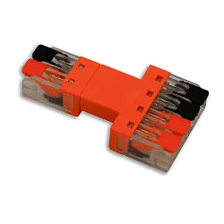 Connecteur INPUT 2X2-POLE / OUTPUT 0.5-2.5MM² - MAX. 250V/10A 2 pôles, câblé en continu