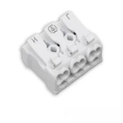 Fiche de connexion 2X3-POLE, 0.5-2.5MM², MAX. 450V/16A 2 voies, 2 pôles