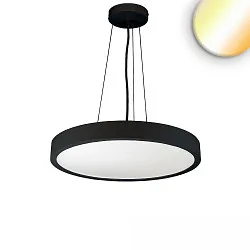 Luminaire à suspension COLOR SWITCH ROUND - Ø 60CM CCT Switch, UGR < 19, multipower IP42, noir gradable