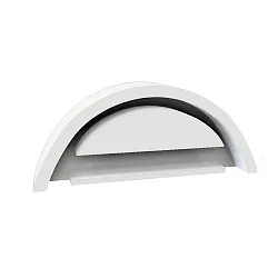 Embout COVER69 T5/T8 avec couverture, sans trou pour câble, blanche