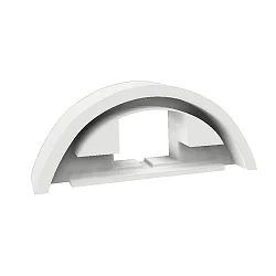 Embout COVER69 T5/T8 avec couverture, avec trou pour câble, blanche