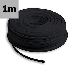 Câble PURE - 5X0,5MM² H05BQ-F - BY THE METER - COATED, noir