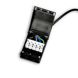 Boîte de jonction 0,5-2,5MM², MAX. 450V/16A 5 pôles, câblé en continu, noir