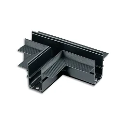 T-connector HORIZONTAL- TRACK48 DRYWALL isolated, mechanical, horizontal, black
