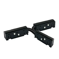 Connecteur en T FLEXIBLE - TRACK48 électrique, 4 pôles, réglable, universal, noir