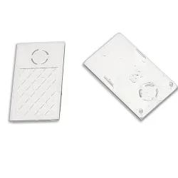 Embout TRACK48 SURFACE version pour montage en surface, lot de 2, blanche