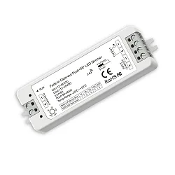 Variateur PUSH/RADIO SOFT-ON/OFF PWM 1CH, 12-48VDC 8A 1 canal, Sortie PWM dimmable, contrôlable par Sys-Pro, blanche