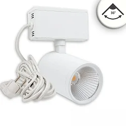Spot LES SPOT SURFACE version pour montage en surface, avec prise de courant, réglable, commutable IP20, blanc mat 