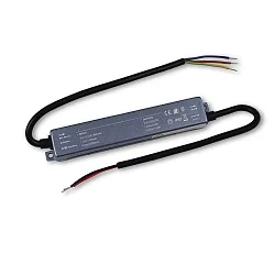Driver de LED 24V DC / 100W ON-OFF ULTRAFLAT plat, avec câble ouvert, commutable, gris foncé