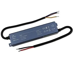 Driver de LED 24V DC / 200W ON-OFF ULTRAFLAT plat, avec câble ouvert, commutable, gris foncé