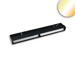 Lèche-mur TRACK48 asymétrique IP20, noir gradable
