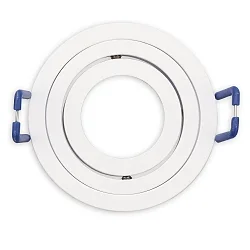 Cadre de montage MR11/GU10 MINI SPOT rond, pivotant, blanche