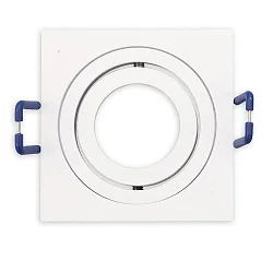 Cadre de montage MR11/GU10 MINI SPOT angulaire, pivotant, blanche
