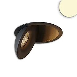 recessed luminaire SPHERE swivelling, rotatable IP54, black dimmable 10W 500lm 2700K CRI 90-100