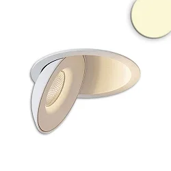 Lumière encastrée SPHERE pivotant, rotatif IP54, blanche gradable 10W 500lm 2700K CRI 90-100
