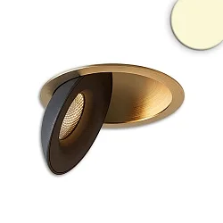Lumière encastrée SPHERE pivotant, rotatif IP54, or, noir gradable 10W 500lm 2700K CRI 90-100