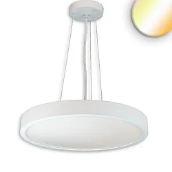 Lampe suspendue DN1000 haut bas IP44, blanche gradable