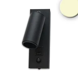 Lampe de lecture avec connexion USB, noir 