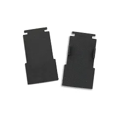 end cap TRACK48 FLAT H25 2 pcs., with cover, black