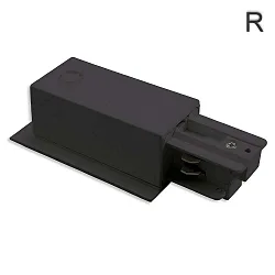 Alimentation triphasé CLASSIC conducteur de protection droit, noir mat