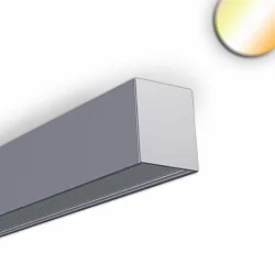 Luminaire de surface PROLAMP30H 41W CCT (HCL) DALI - 150CM OPAL+ contrôlable par DALI, CCT Switch IP42, argent gradable