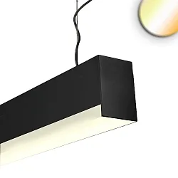 Luminaire à suspension PROLAMP30H 61W / CCT+CCT - 150CM U-COVER contrôlable par DALI, CCT Switch IP42, noir gradable