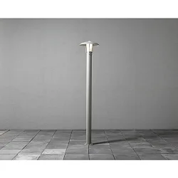 Lampadaire HEIMDAL E27 IP44, opale, argent
