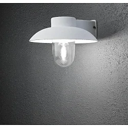 Luminaire mural d'extérieur MANI E27 IP44, transparent, blanche
