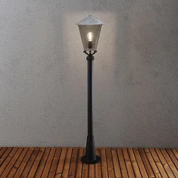 Luminaire d'allées BENU E27 IP23, couleurs fumée, acier