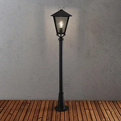 Luminaire d'allées BENU E27 IP23, couleurs fumée, noir 