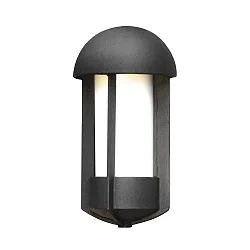 Luminaire mural d'extérieur TYR E27 IP23, opale, noir 