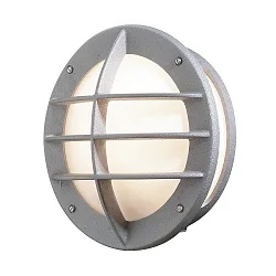 Wall luminaire ODEN, E27 max. 60W, silver, aluminium / opal acrylic glass