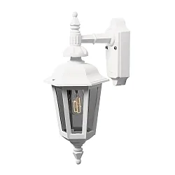 Luminaire mural d’extérieur PALLAS Bas, petit E27 IP23, couleurs fumée, blanche