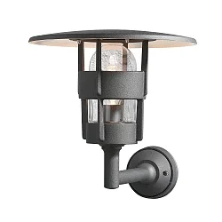 Luminaire mural d'extérieur FREJA E27 IP23, noir , transparent