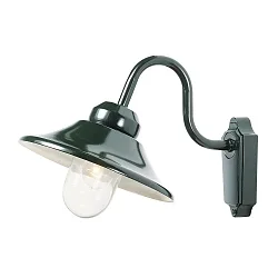 Outdoor wall luminaire VEGA, E27 max. 60W, green, aluminium / clear glass