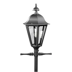 Tête de luminaire PALLAS à 1 flamme E27 IP23, couleurs fumée, noir 